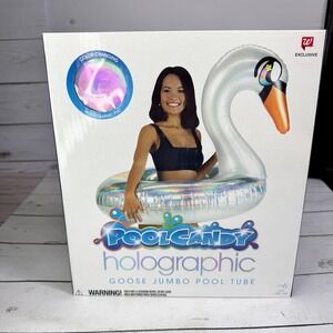 Pool Candy Goose Pool Float 42" Holographic Color Changing New Box